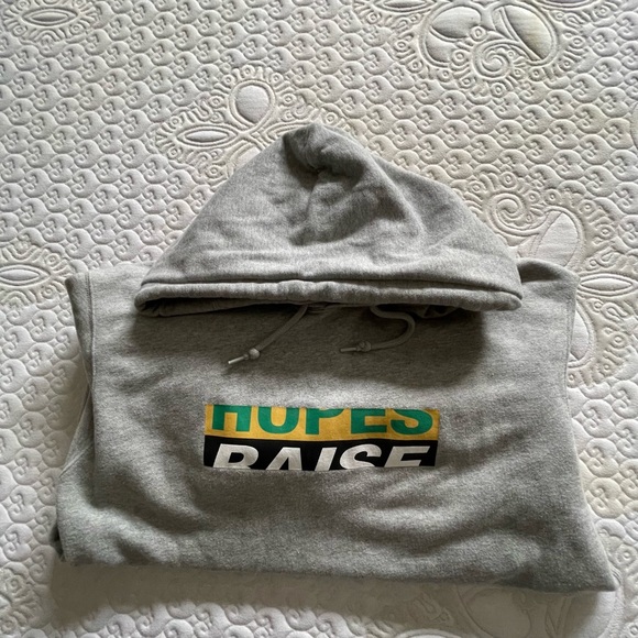 UNIQLO UT The Message Long-Sleeve Sweat Hoodie GRAY Lakwena Medium - Picture 6 of 7